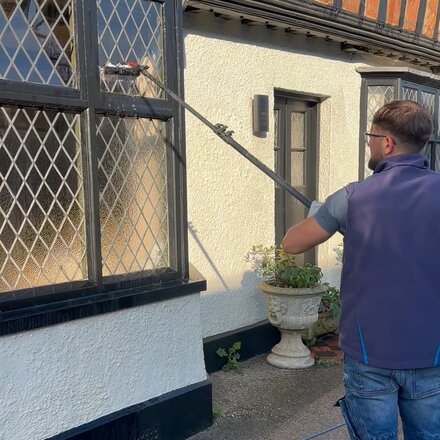 Exterior window cleaning service