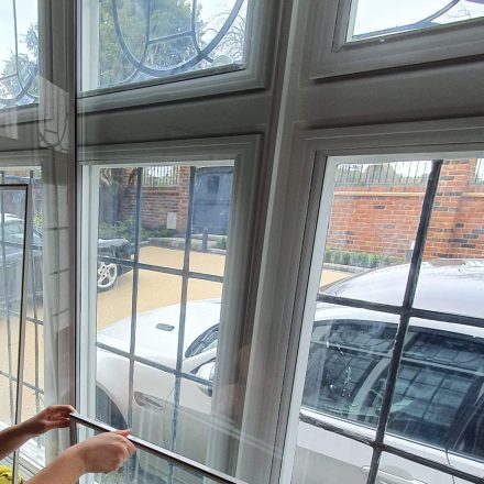 Secondary glazing cleaning